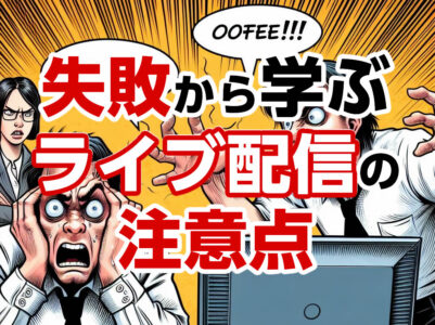 失敗から学ぶ！ライブ配信の注意点