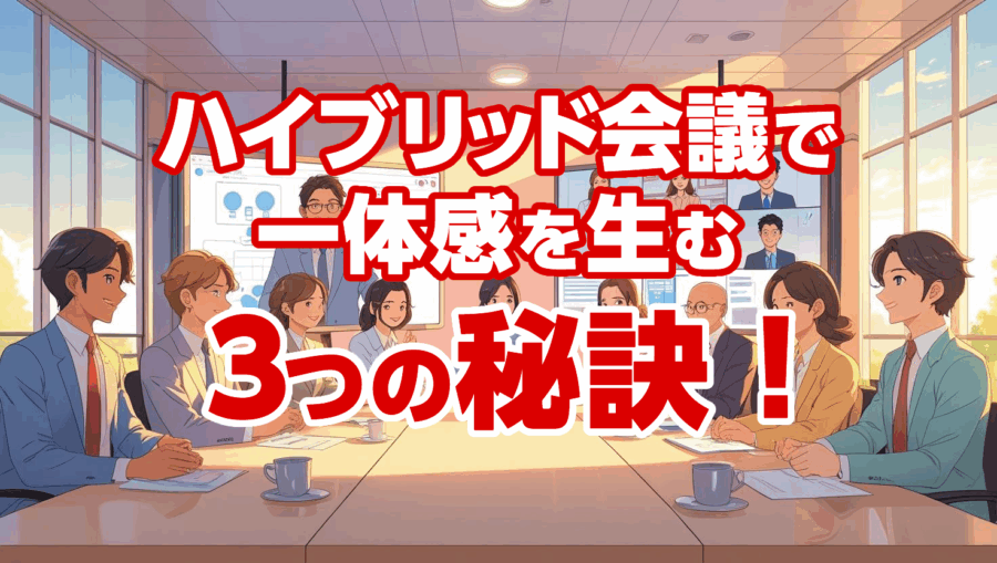 ハイブリッド会議で一体感を生む3つの秘訣!